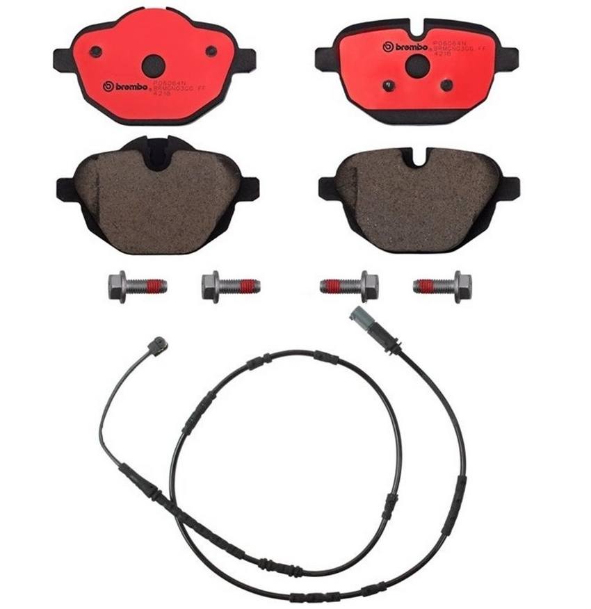 Brembo BMW Brakes Kit - Pads Rear (Ceramic) (with Sensor) 34356858645 - Brembo 2661778KIT